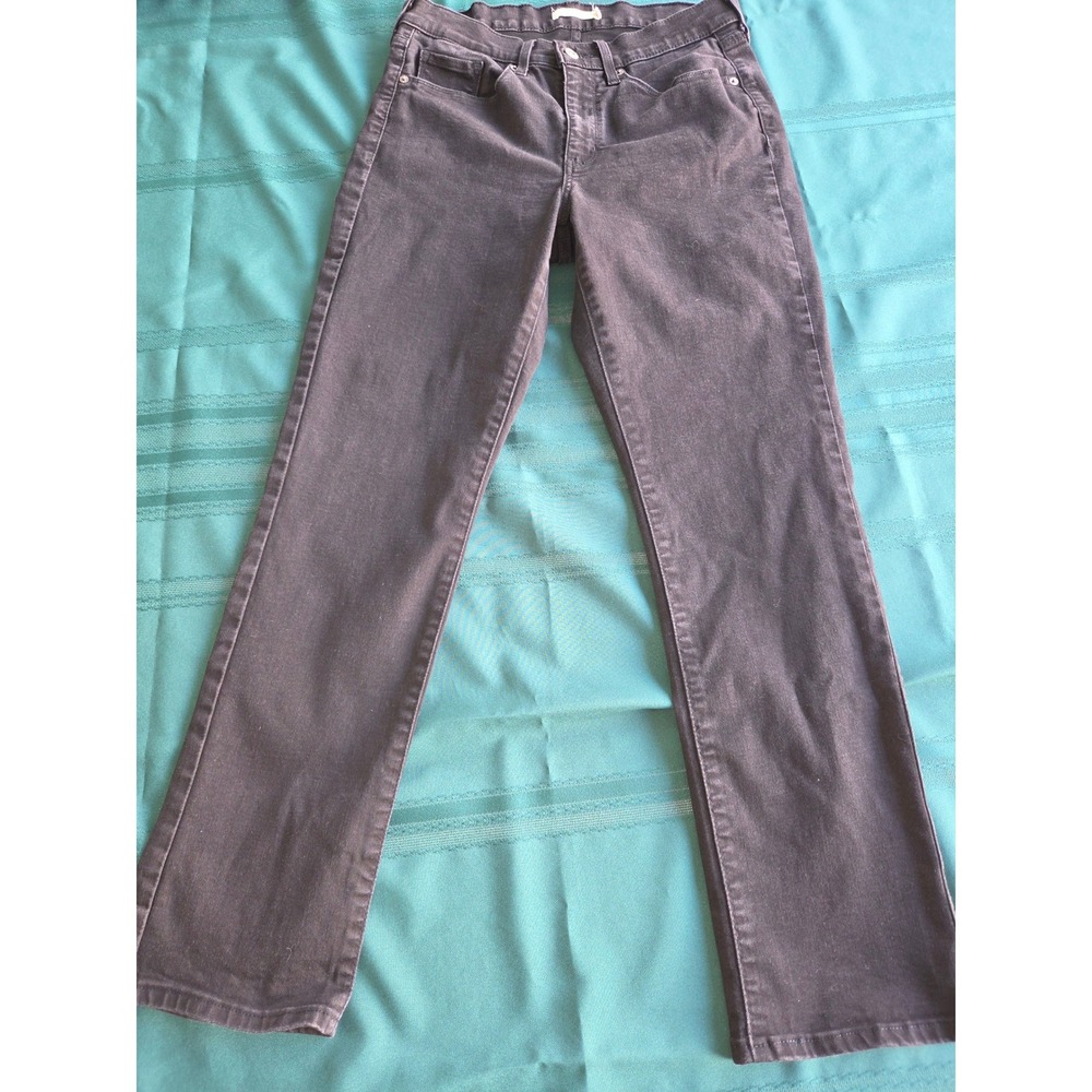 Levis Classic Straight Jeans Womens 10 Black Mid Rise Water Less Denim Pants